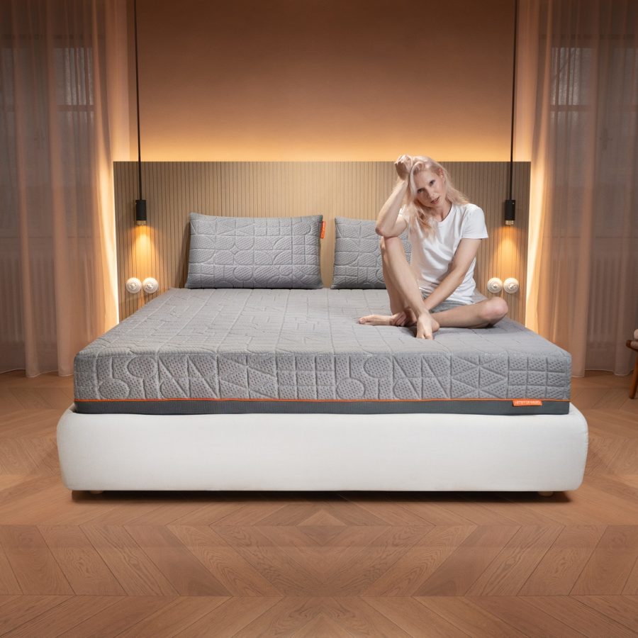 Trône du Sommeil sivý matrac na posteľ Henry of Paris